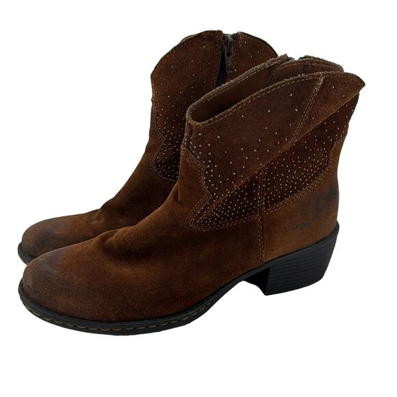 Born BOC western studded Ambrosia Brown Suede ankle boots - Picture 4 of 8